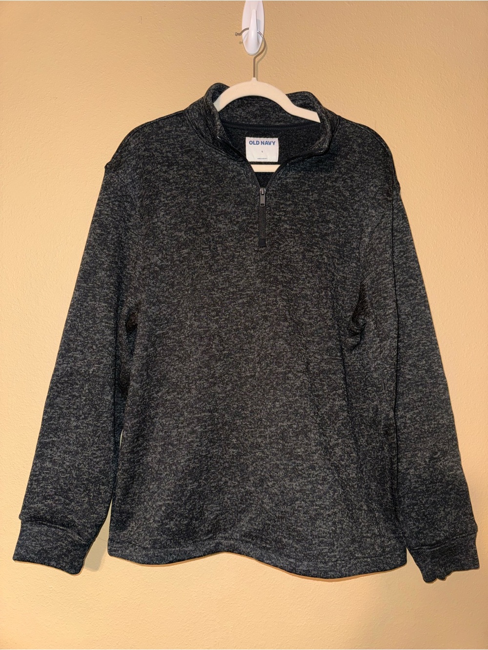Old Navy Men’s Charcoal Heather Half-Zip Sweater